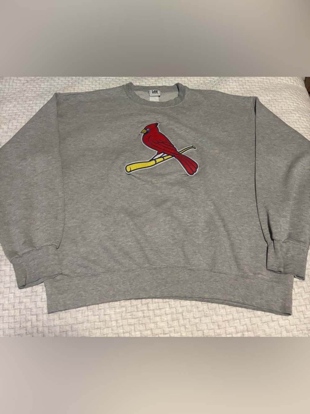 Vintage St. Louis Cardinals Lee Sport Felted Logo Crewneck Sweatshirt Size XL